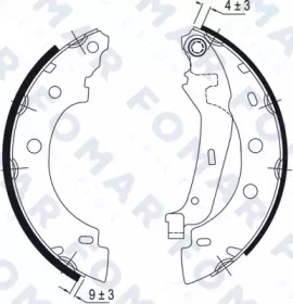 Комлект тормозных накладок FOMAR Friction FO 9046